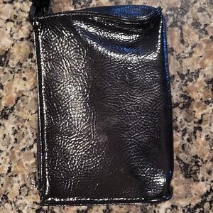 Bare essentials black make up bag w attached mirror New